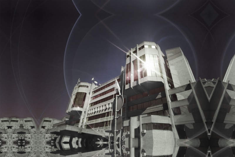 Infrared Photo Brutalist Soviet Modernism Architecture Belgrade