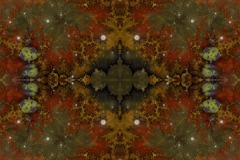 An ornate psychedelic digital fractal painting entitled Christmas