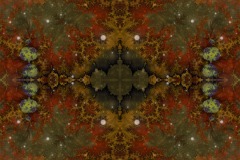 An ornate psychedelic digital fractal painting entitled Christmas