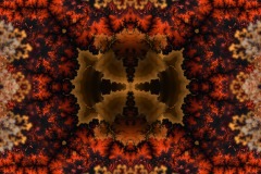 Ornate Art Nouveau inspired fractal art - Autumn Leaves