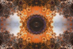 An ornate psychedelic digital fractal painting entitled The Eye