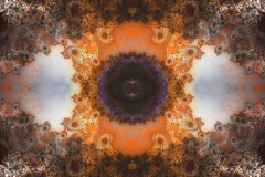 An ornate psychedelic digital fractal painting entitled The Eye