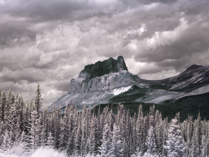 IR photo Castle Mountain