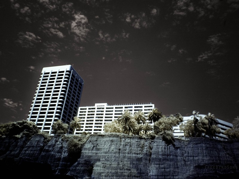 IR photo - Santa Monica Cliffs #1